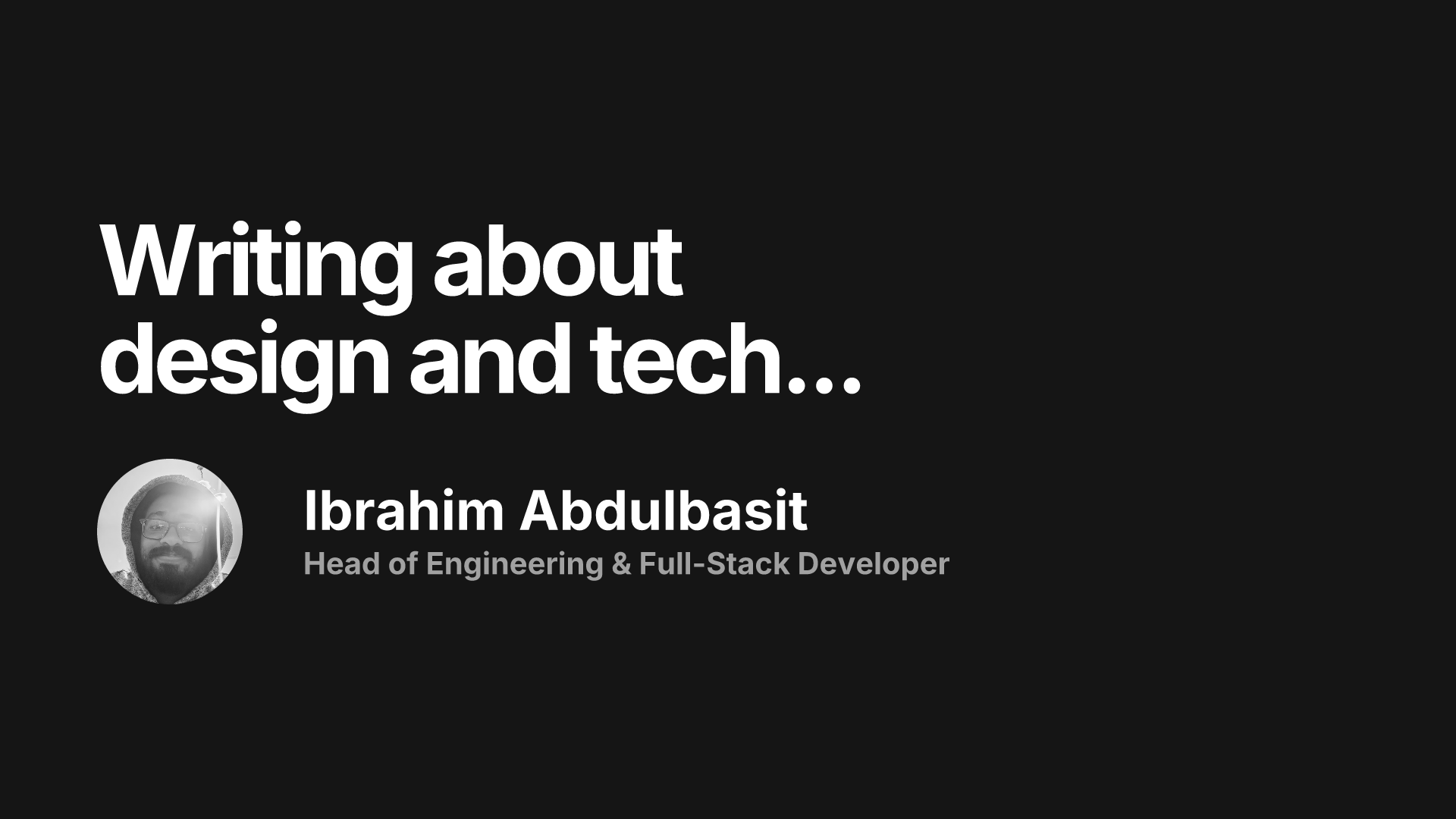 Writing about design and tech...
